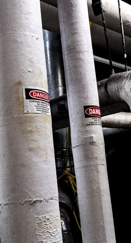 Asbestos pipes tall